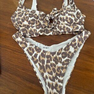 Aerie Leopard Bikini Set Size Small